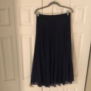 Aritzia Wilfred navy Twirl Skirt Sz L